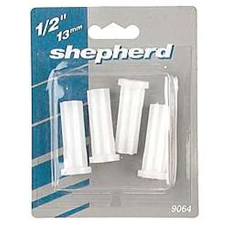 Shepherd Hardware Shepherd 9064 4 Count .5 in. White Caster Furniture Sockets 9064